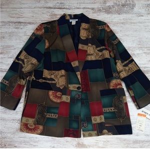 NWT Vintage Blazer with Versace looking pattern